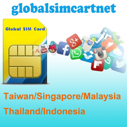 PCCW-TXMT: Taiwan/Singapore/Malaysia/Thailand/Indonesia Travelling Internet LTE Global SIM Card 2 to 5 GB/7-30 Days, Data only, no phone call and Text Message!